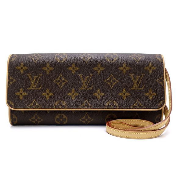 Louis Vuitton Monogram Pochette Twin GM Brown 2WAY Bag - Picture 1 of 8
